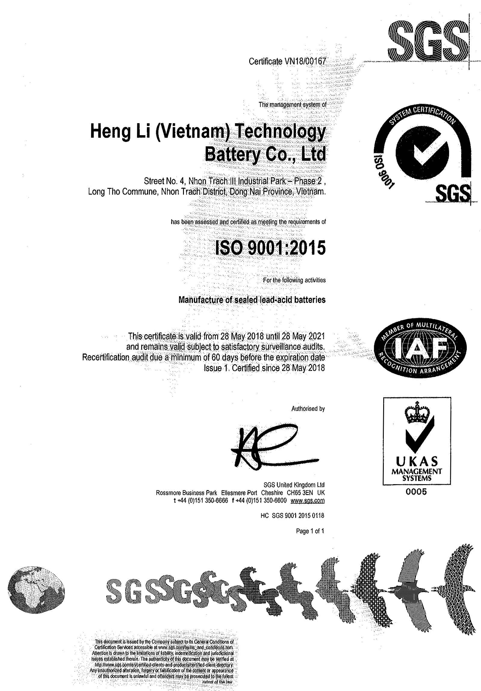 質(zhì)量管理體系ISO9001（越南）